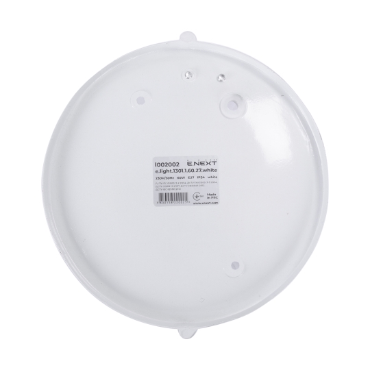 l002002 Світильник e.light.1301.1.60.27.white 60W, круг, білий ENEXT