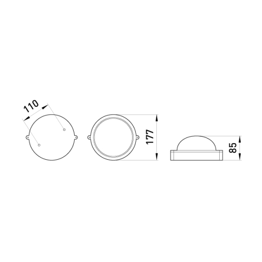 l002002 Світильник e.light.1301.1.60.27.white 60W, круг, білий ENEXT