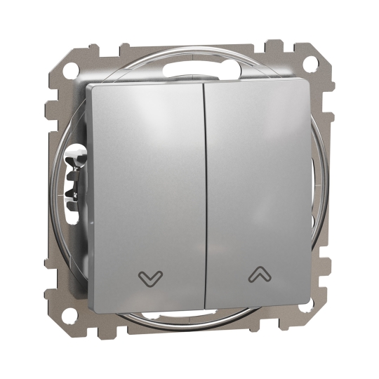 SDD113104 Вимикач для жалюзі 2кл., алюміній, Sedna Design, Schneider Electric