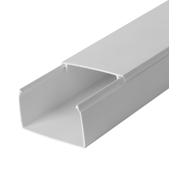s033010 Короб пластиковий 80х60мм, 2м, білий, е.trunking.stand.80.60, E.Next (ціна за 1м)
