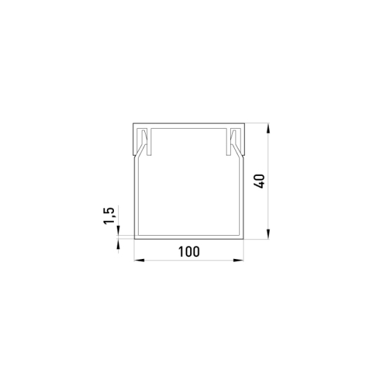 s033011 Короб пластиковий 100х40мм, 2м, білий, е.trunking.stand.100.40, E.Next (ціна за 1м)