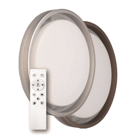 Світильник LED smart 60W, 30K-60K, круг з пультом коричневий HELIX Violux