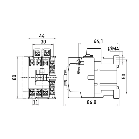 i.0090058 Контактор 9А, 400В, 1no+1nc, e.industrial.ukc.9.400, E.Next