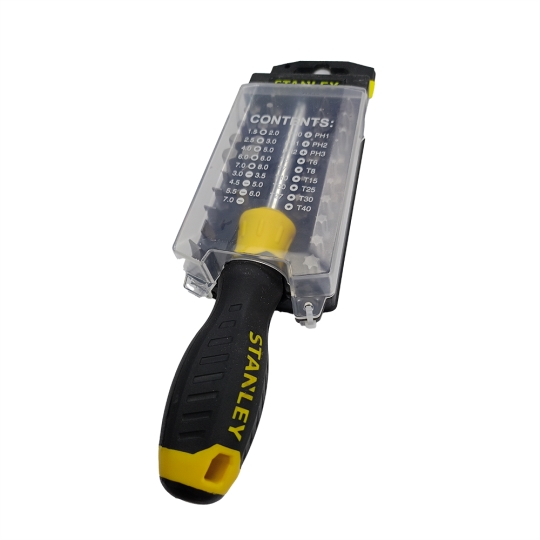STHT0-70885 Викрутка тримач насадок HEX 1/4, з насадками, STANLEY (34шт./компл.)