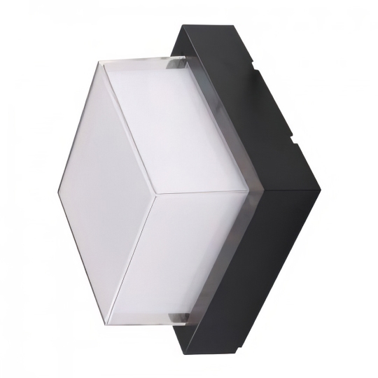 Світильник фасадний 12W 4200К IP65 чорний квадрат SUGA-12/SO Horoz