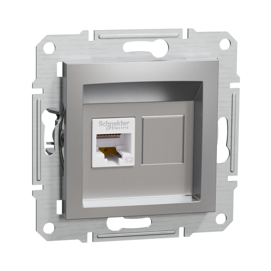 EPH4300161 Розетка комп'ютерна RJ45, Cat.5E, алюміній, ASFORA, Schneider Electric
