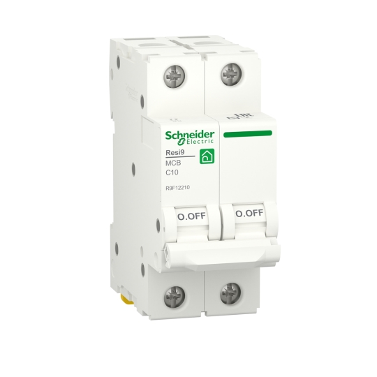 R9F12210 Модульний автоматичний вимикач RESI9, 2P, 10A, C, 6kA, Schneider Electric