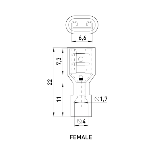 s4039000 Наконечник ізольований 0.5-1.5 мм², червоний, e.terminal.stand.fdfn1.25.250.red, E.Next