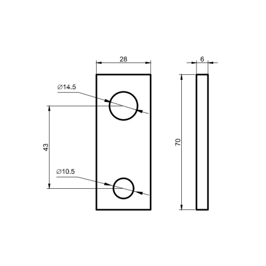 KSHP34 Шини перехідні прямі для FMC-4, Promfactor (компл./3шт.)