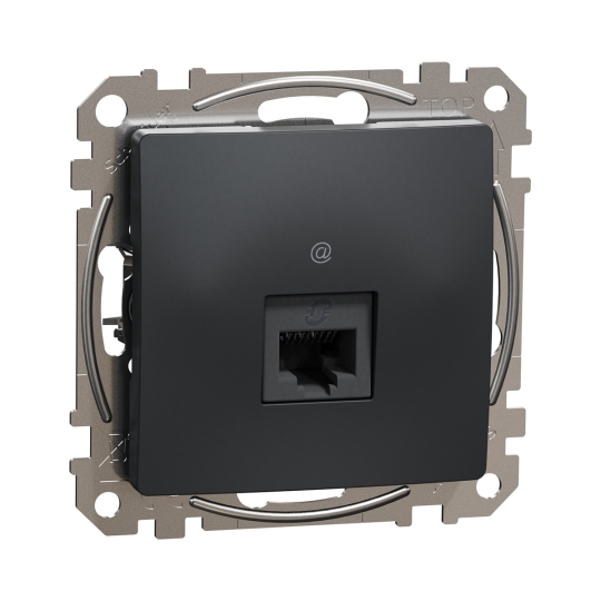 SDD114451 Розетка комп'ютерна RJ45, Cat.5E, чорна, Sedna Design, Schneider Electric