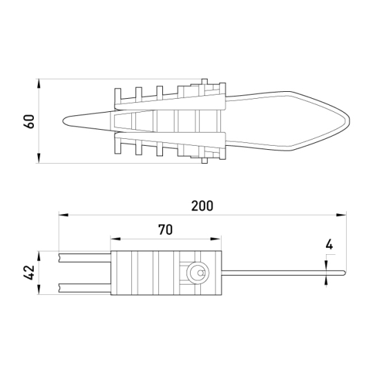p025004 Затискач клиновий 4х(16-35), e.i.clamp.pro.la.1.s4, E.Next