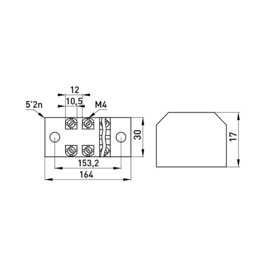 p056010 Клемна колодка захищена e.tc.protect.25.12, 25А, 12 полюсів, E.Next