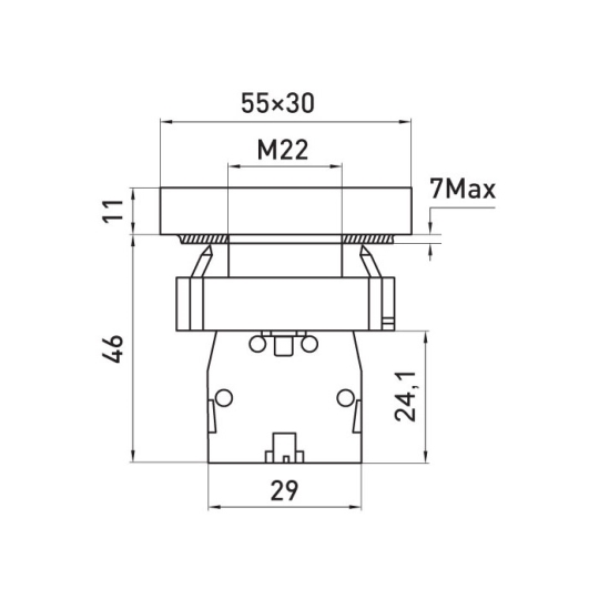 p0810120 Кнопка подвійна квадратна e.mb.bl8325 зелена/червона 1NO+1NC Enext