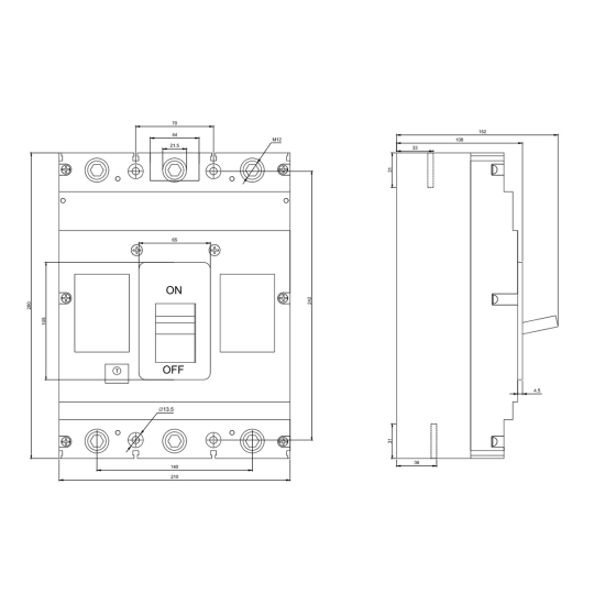 FMC63U0800 Силовий автоматичний вимикач 3p, 800А, FMC6, Promfactor