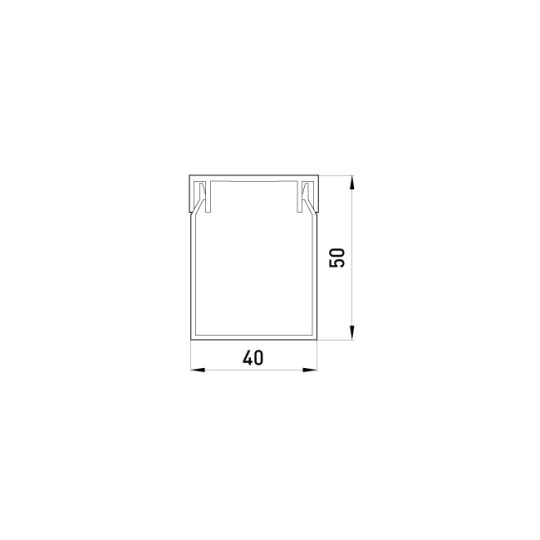 s13033008 Короб перфорований 40х50мм, 2м, сірий, e.trunking.perf.stand.40.50, E.Next (ціна за 1м)