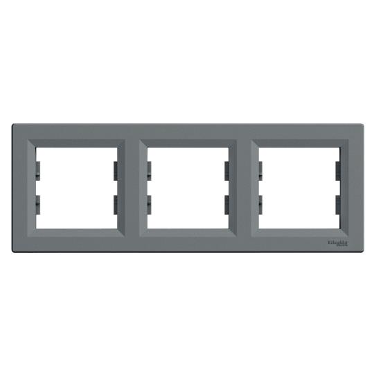 EPH5800362 Рамка тримісна горизонтальна, сталь, ASFORA, Schneider Electric