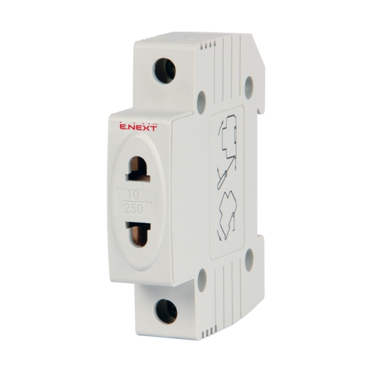 s004001 Розетка на DIN-рейку в щиток e.socket.stand.din, 230В, без з/к, E.Next