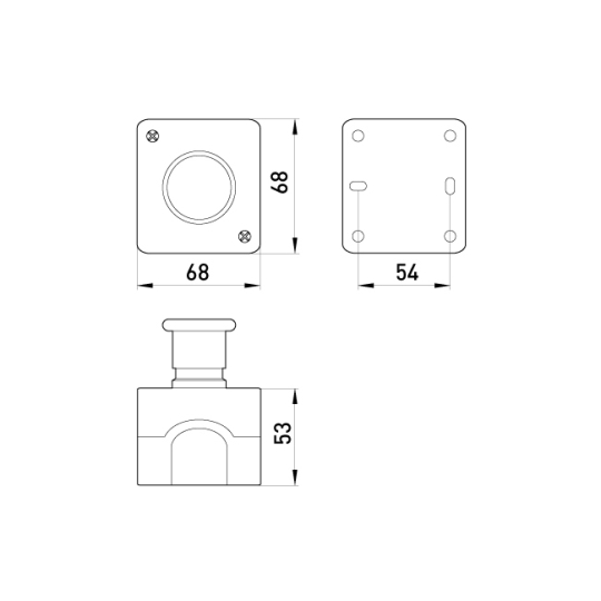 s006015 Кнопковий пост e.cs.stand.xal.d.164, стоп, кнопка-грибок Enext
