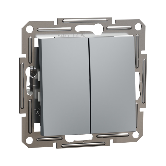 EPH0600162 Вимикач 2кл. прохідний, сталь, ASFORA, Schneider Electric