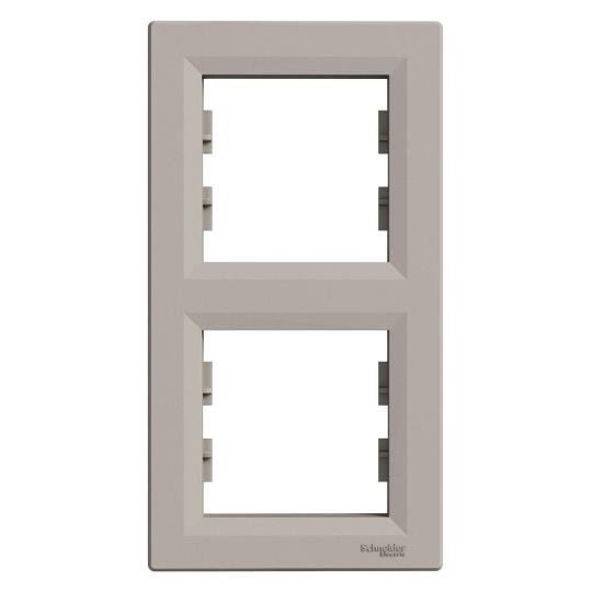 EPH5810269 Рамка двомісна вертикальна, бронза, ASFORA, Schneider Electric