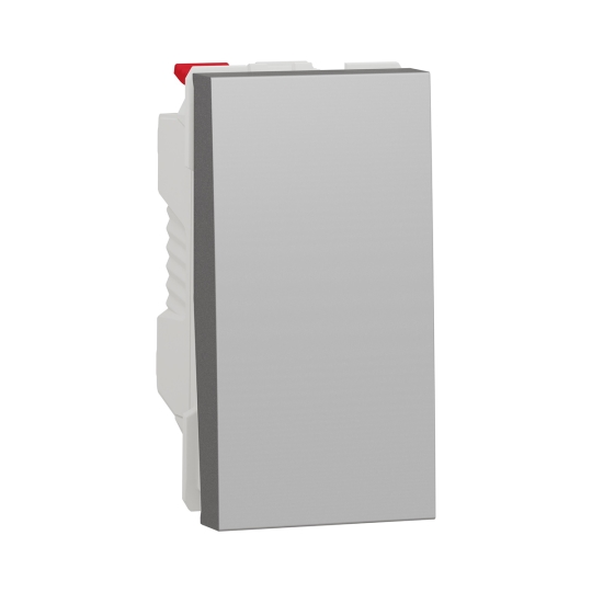 NU310130 Вимикач 1кл., 1 модуль, алюміній, New Unica, Schneider Electric
