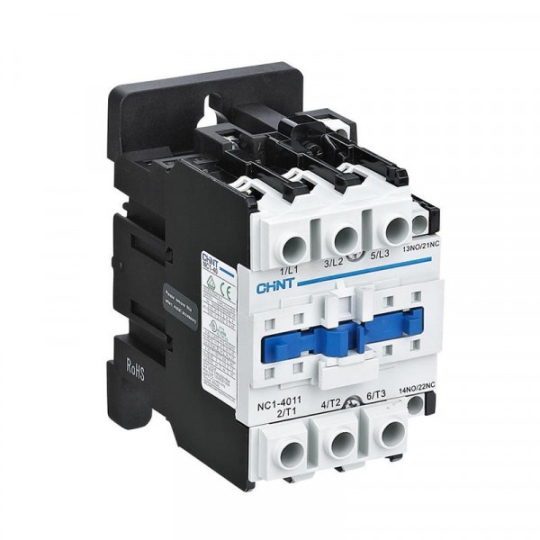 222286 Контактор 40А, 400В, 1no+1nc, 50/60Hz, NC1-4011, CHINT
