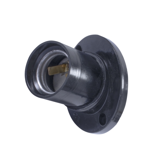 s9100018 Патрон Е27, бакелітовий, чорний, зміщений, e.lamp socket wall skew.E27.bk.black, E.Next