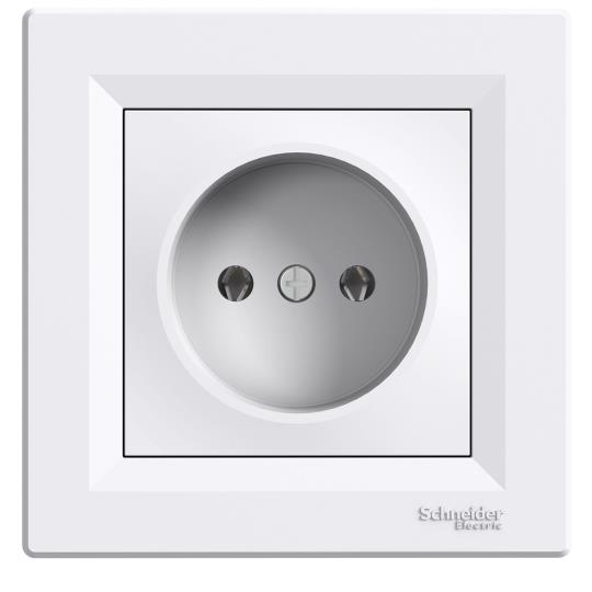 EPH3000121 Розетка без з.к., біла, з рамкою, ASFORA, Schneider Electric