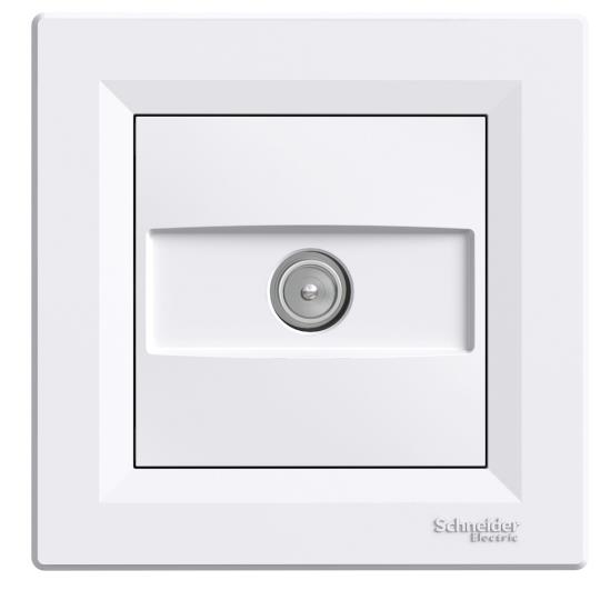 EPH3200121 Розетка TV кінцева 1 дБ, біла, з рамкою, ASFORA, Schneider Electric