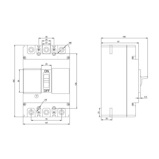 FMC33U0180 Силовий автоматичний вимикач 3p, 180А, FMC3, Promfactor