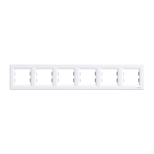 EPH5800621 Рамка шестимісна горизонтальна, біла, ASFORA, Schneider Electric