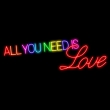 Неонова вивіска "All you need is Love", кольорова, 800х250мм