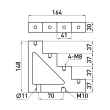 s054103 Ізолятор пластиковий ступінчатий, e.step.ct4-40, 600A, червоний, E.Next