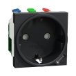 NU301754 Розетка з з.к. і шторками + USB тип C, 2 модулі, антрацит, New Unica, Schneider Electric