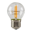 Лампа світлодіодна FILAMENT G45 2W E27 VELMAX помаранчева
