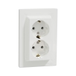 EPH9900121 Розетка з з.к. подвійна, біла, ASFORA, Schneider Electric