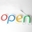 Неонова вивіска "OPEN", кольорова, 400х130мм