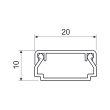 LHD 20X10_FD Короб пластиковий 20х10мм, 2м, чорний, Kopos (ціна за 1м)