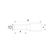 s3036031 Ізольований наконечник втулковий e.terminal.stand.е2508.black, 2,5мм чорний ENEXT (100шт.)