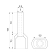 s4037004 Ізольований наконечник втулковий на 2 проводи, 2х1мм², 10мм, червоний ENEXT, 100шт