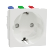 NU305718 Розетка з з.к. і шторками, біла, New Unica, Schneider Electric