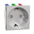 NU305730 Розетка з з.к. і шторками, алюміній, New Unica, Schneider Electric