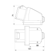 p012001 Силова розетка стаціонарна 3р, 16А, IP44, e.socket.pro.3.16, E.Next