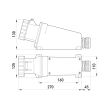p012003 Силова розетка стаціонарна 3р, 63А, IP67, e.socket.pro.3.63, E.Next