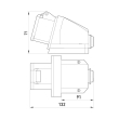 p012004 Силова розетка стаціонарна 4р, 16А, IP44, e.socket.pro.4.16, E.Next