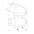 p012005 Силова розетка стаціонарна 4р, 32А, IP44, e.socket.pro.4.32, E.Next