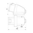 p012008 Силова розетка стаціонарна 5р, 32А, IP44, e.socket.pro.5.32, E.Next