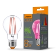 Лампа світлодіодна LD FILAMENT A60FF 8W E27 VIDEX фітолампа