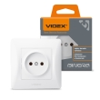 Розетка без з.к., біла, VF-BNSK1-W, BINERA, VIDEX