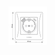Розетка з з.к. і USB-A+USB-C, біла, VF-BNSK1GUC-W, BINERA, VIDEX